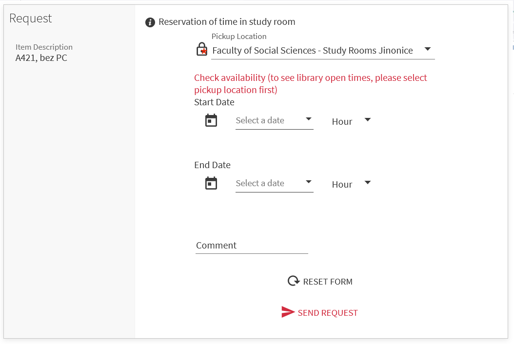 Checking availability